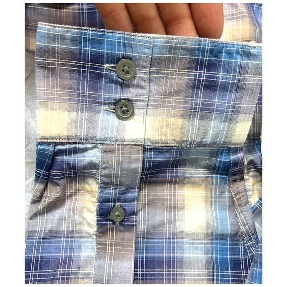 John Varvatos Mens Blue Plaid Collared Lightweight Button Up Shirt Sz XXL New - Picture 6 of 13